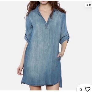 Cloth and stone Blue Denim Tunic Dress